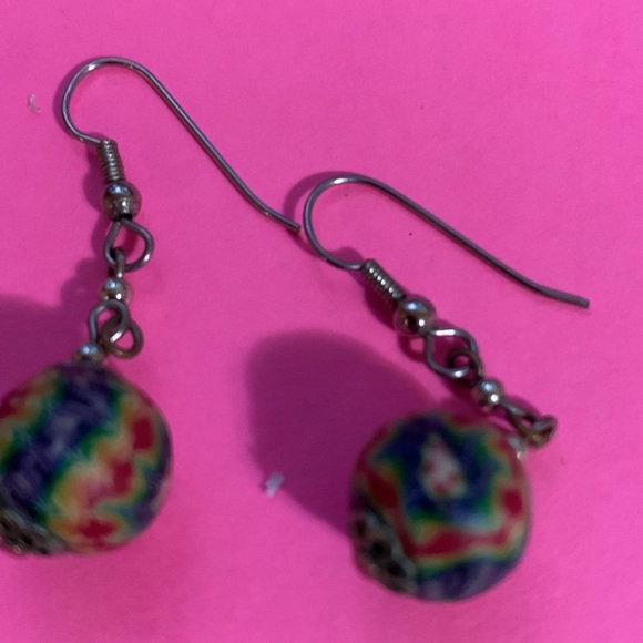 fun colourful earrings - Picture 2 of 2